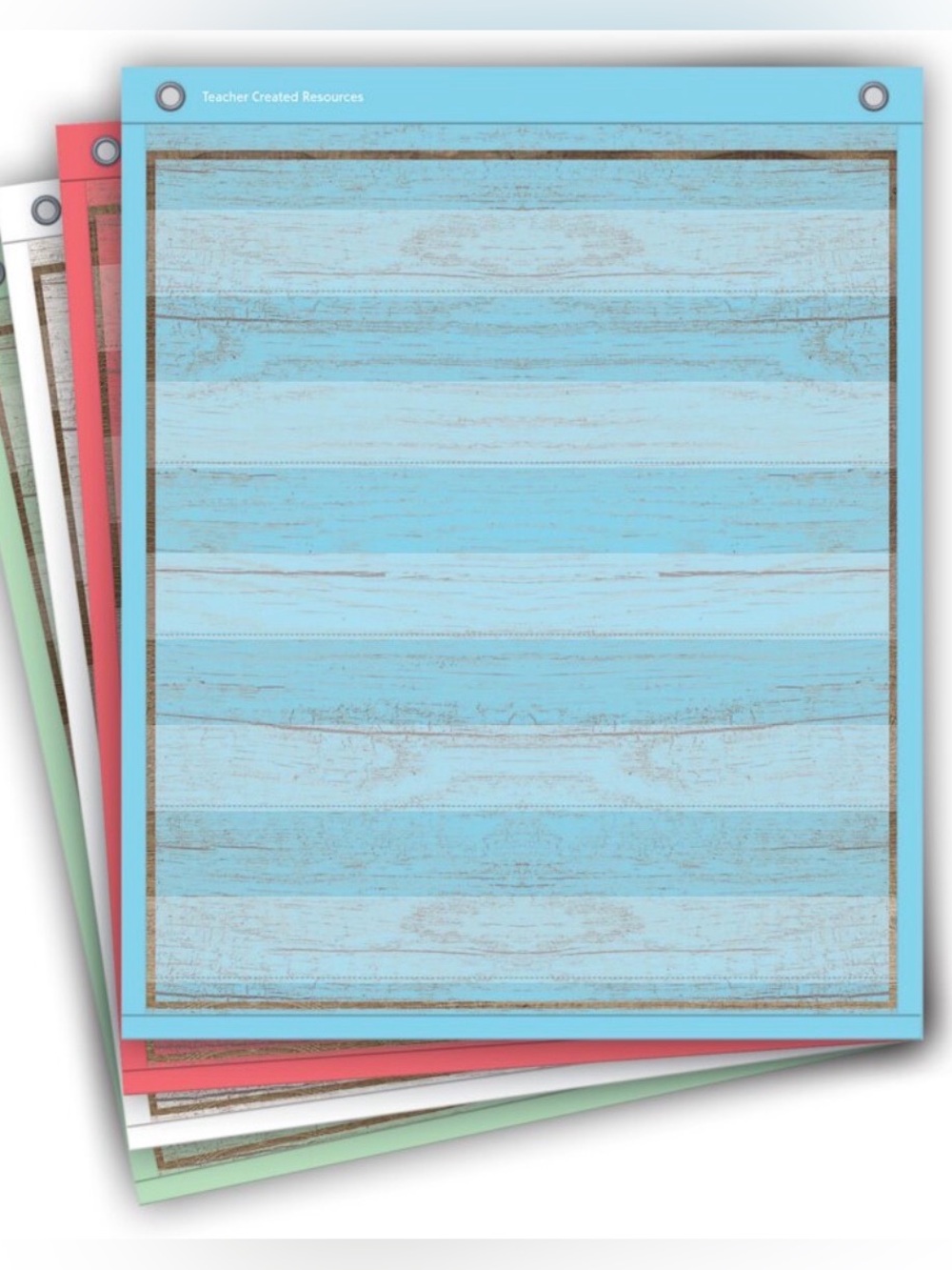 🆕📚 Teacher Created Resources Painted Wood Mini Pocket Charts – Set of 3